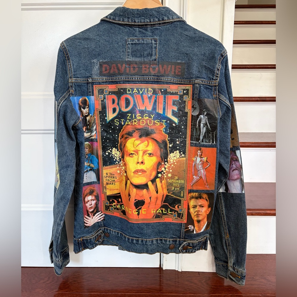 David Bowie handmade / upcycled Denim Jacket